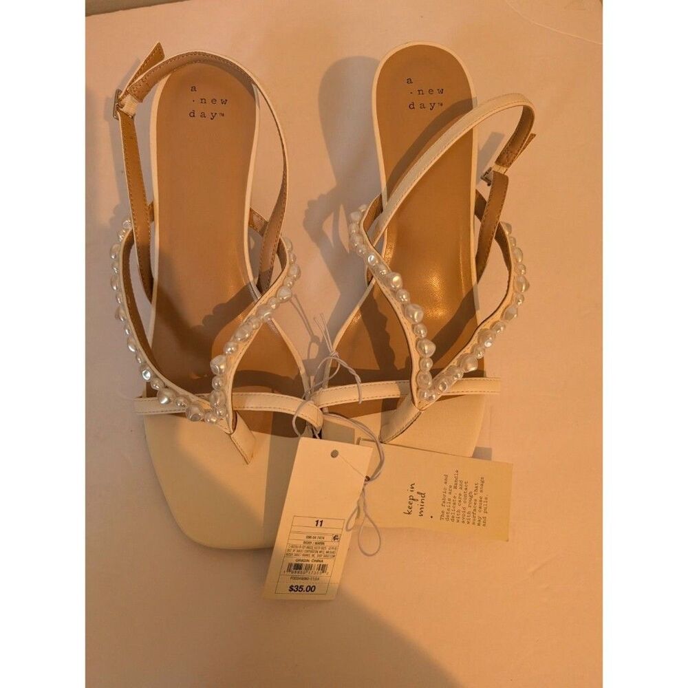Women's A New Day Pearl Shoes Ivory Size 11 - Picture 5 of 6